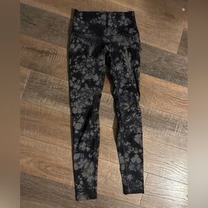lululemon athletica Black Tie-Dye Leggings
